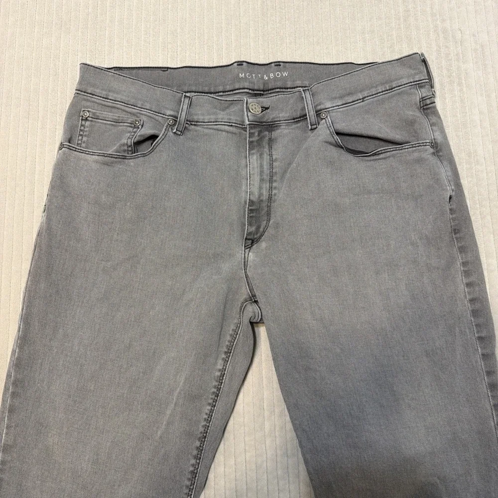 Mott And Bow Jeans Mens 36x30 Mercer Straight Leg Slim Gray Denim